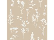 Esta Home - Bež flis tapeta za zid, cvijeće, listovi, 139484, Vintage Flowers, Esta Home Bež flis tapeta za zid, cvijeće, listovi, 139484, Vintage Flowers, Esta Home