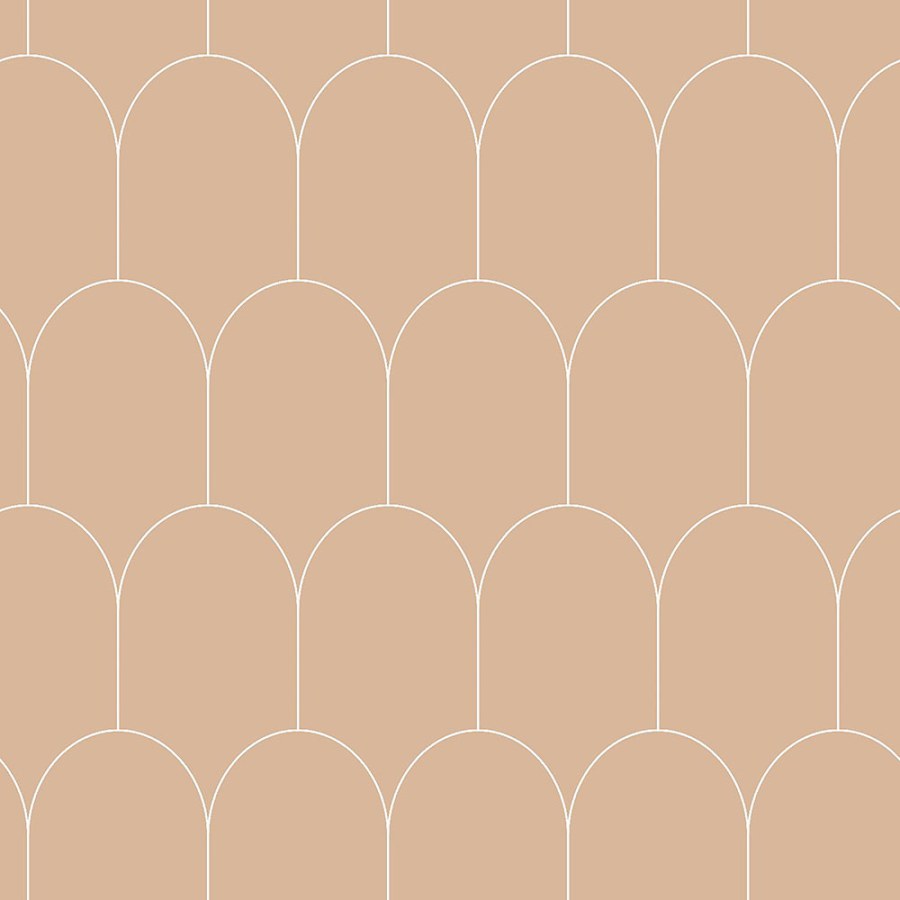 Bež flis tapeta, geometrijski lučni uzorak 139203, Art Deco, Esta Bež flis tapeta, geometrijski lučni uzorak 139203, Art Deco, Esta