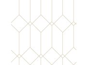 Bijela geometrijska flis tapeta za zid, zlatne linije 139223, Art Deco, Esta Esta Home