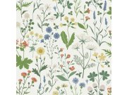 Esta Home - Bijela flis tapeta za zid, livadsko cvijeće, 139390, Vintage Flowers, Esta Home Bijela flis tapeta za zid, livadsko cvijeće, 139390, Vintage Flowers, Esta Home