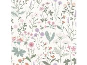 Esta Home - Bijela flis tapeta za zid, livadsko cvijeće, 139482, Bloom, Vintage Flowers, Esta Home Bijela flis tapeta za zid, livadsko cvijeće, 139482, Bloom, Vintage Flowers, Esta Home