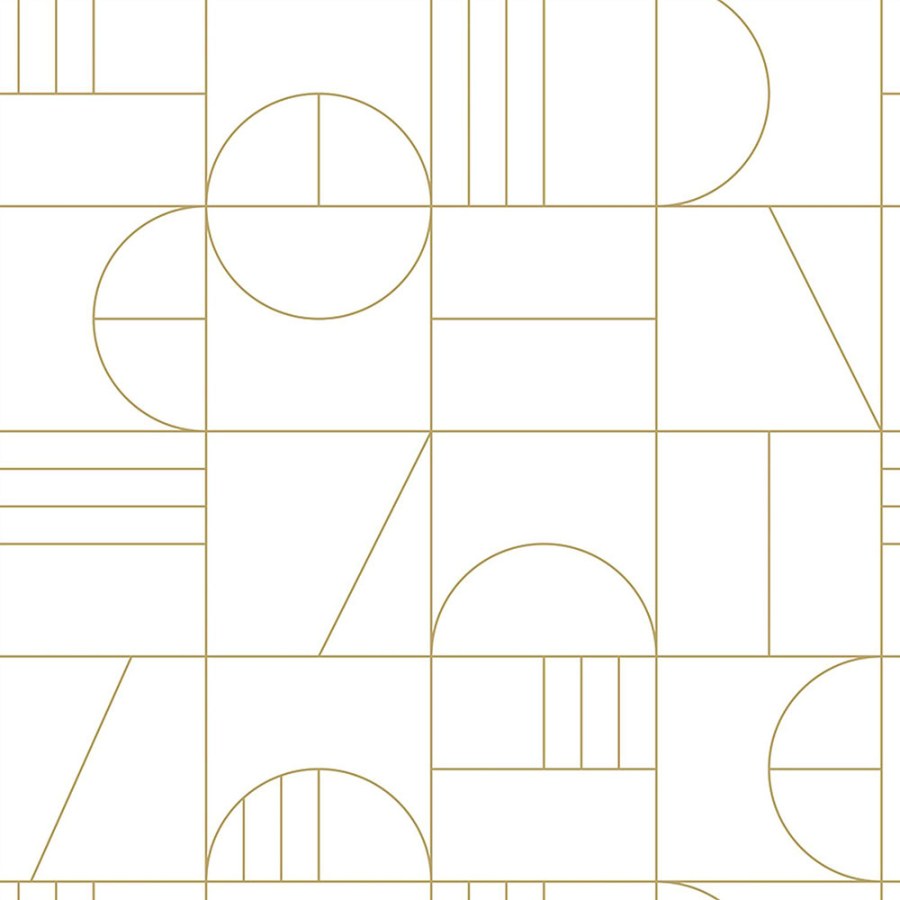 Bijelo-zlatna geometrijska flis tapeta 139141, Art Deco, Esta Bijelo-zlatna geometrijska flis tapeta 139141, Art Deco, Esta