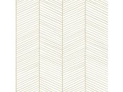 Bijelo-zlatna flis tapeta pruge, prugice 139135, Art Deco, Esta Esta Home