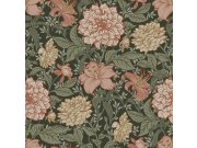 Crna flis cvjetna tapeta za zid, 139381, Vintage Flowers, Esta Home