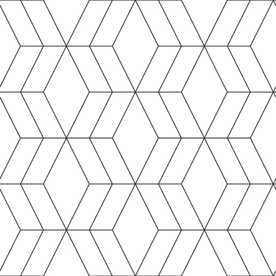 Crno-bijela geometrijska flis tapeta 139149, Black & White, Esta - Esta Home