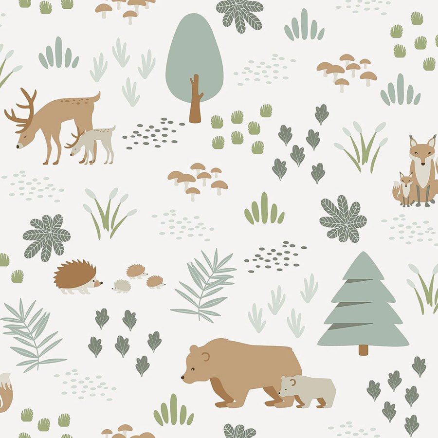 Dječja flis tapeta za zid Životinjice u šumi 139247, Forest Friends, Esta