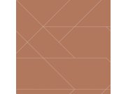 Geometrijska flis tapeta za zid, smeđa, 139373, Bloom, Esta Home