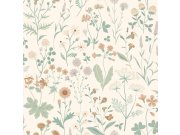 Krem flis tapeta za zid, livadsko cvijeće, 139481, Vintage Flowers, Esta Home
