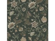 Cvjetna flis tapeta za zid, crna, 139417, Bloom, Esta Home