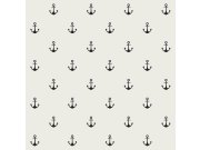 Prirodna flis tapeta za zid, crna sidra 128873, Regatta Crew, Esta Home