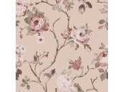 Ružičasta flis cvjetna tapeta za zid, 139476, Vintage Flowers, Esta Home