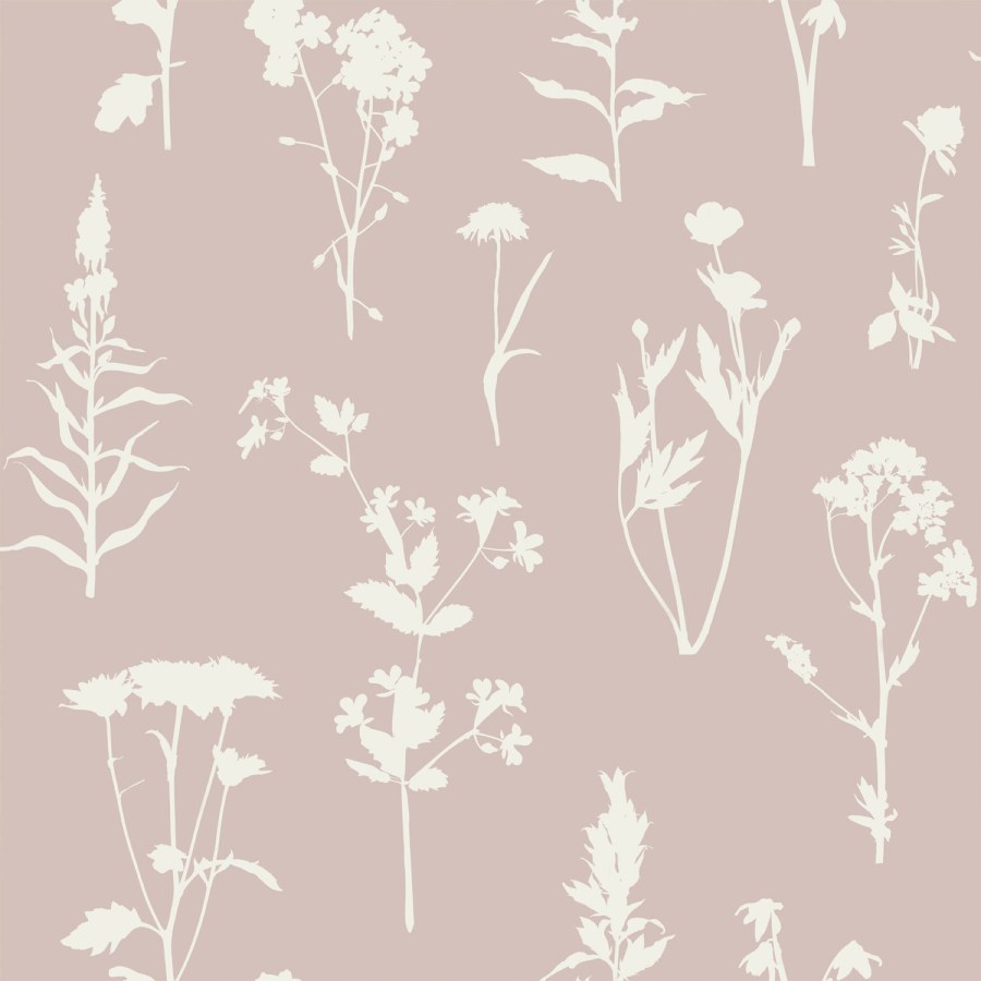 Ružičasta flis tapeta za zid, cvijeće, listovi, 139393, Vintage Flowers, Esta Home Ružičasta flis tapeta za zid, cvijeće, listovi, 139393, Vintage Flowers, Esta Home