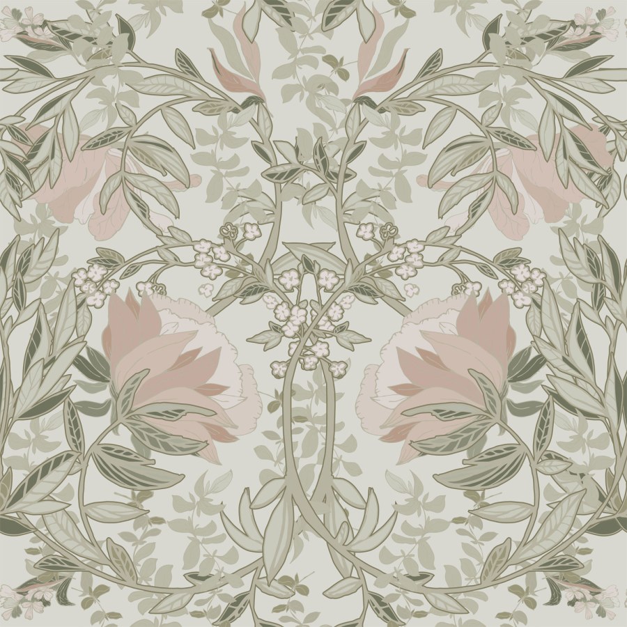 Secesijska flis cvjetna tapeta za zid, 139418, Vintage Flowers, Esta Home - Esta Home