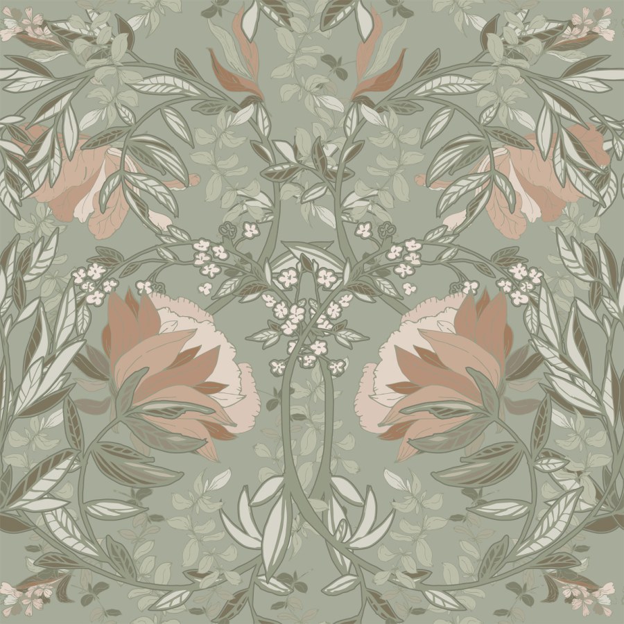 Esta Home - Secesijska flis cvjetna tapeta za zid, 139419, Vintage Flowers, Esta Home Secesijska flis cvjetna tapeta za zid, 139419, Vintage Flowers, Esta Home - Esta Home
