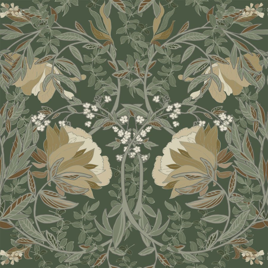 Secesijska flis cvjetna tapeta za zid, 139420, Vintage Flowers, Esta Home