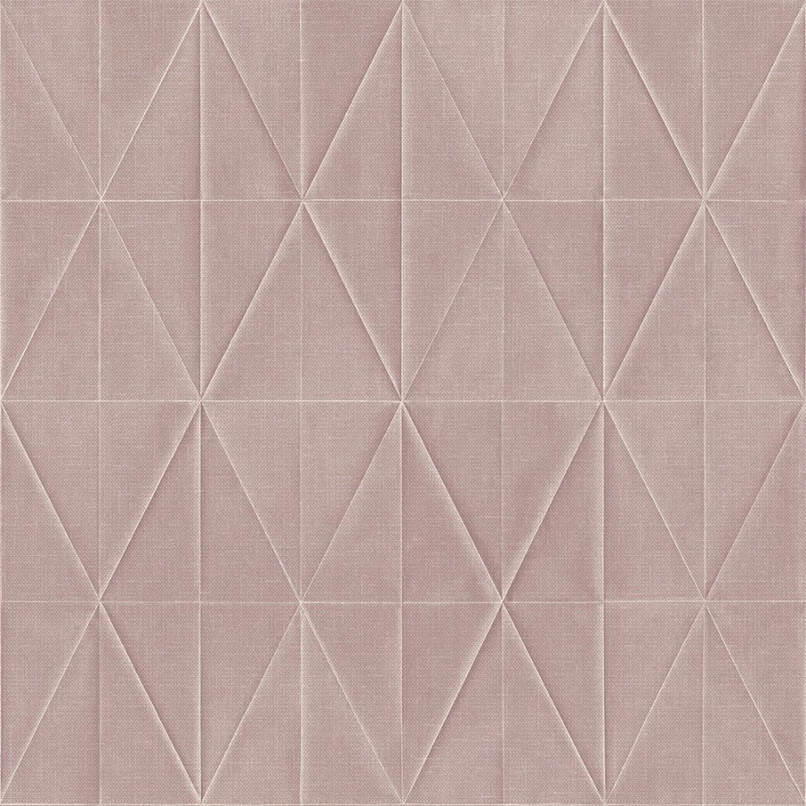 Staroružičasta geometrijska flis tapeta za zid, origami 148709, Blush, Esta Home