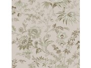 Staroružičasta flis tapeta za zid, cvijeće, listovi, 139401, Vintage Flowers, Esta Home Esta Home