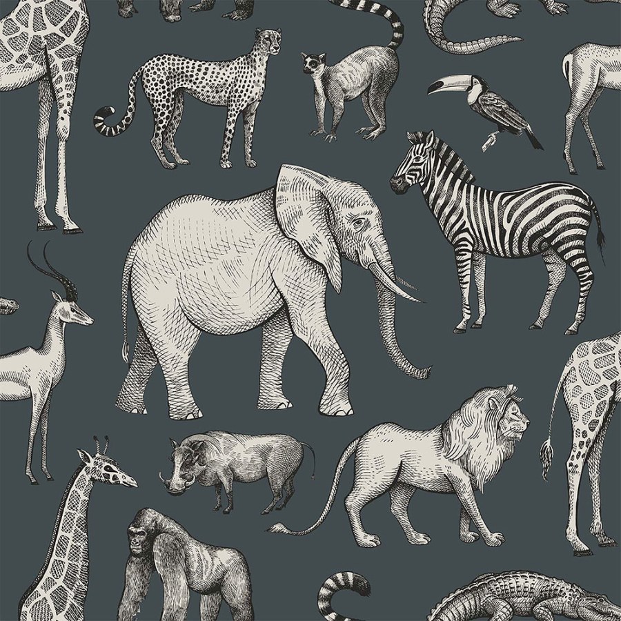 Tamnoplava flis tapeta Životinjice iz Afrike 139272, Forest Friends, Esta Tamnoplava flis tapeta Životinjice iz Afrike 139272, Forest Friends, Esta