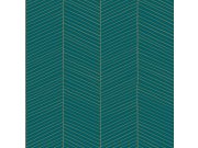 Tirkizna flis tapeta s pruge, prugice 139200, Art Deco, Esta Esta Home