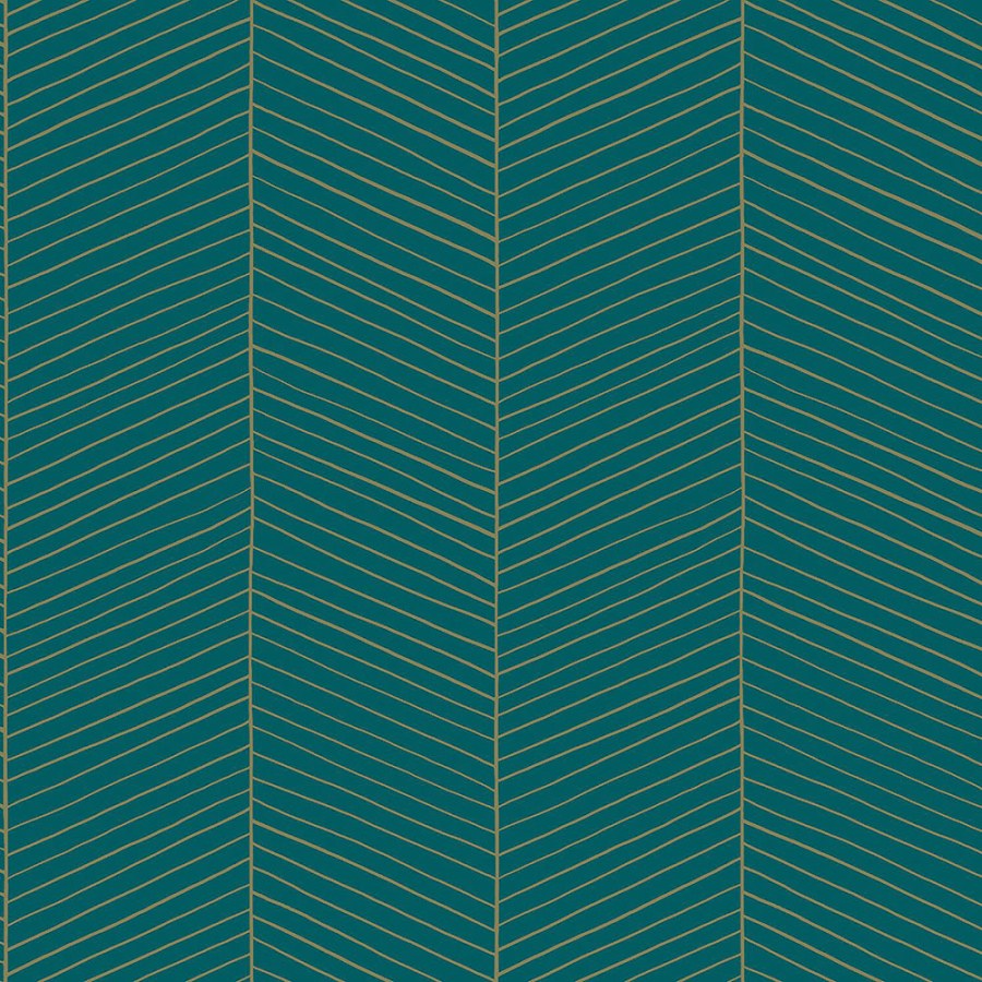 Tirkizna flis tapeta s pruge, prugice 139200, Art Deco, Esta