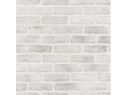 Flis siva tapeta za zid cigle, zid od cigle 139137, Black & White, Esta Esta Home