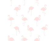 Flis tapeta bijela s ružičastim flamingosima 138918, Little Bandits, Esta Esta Home