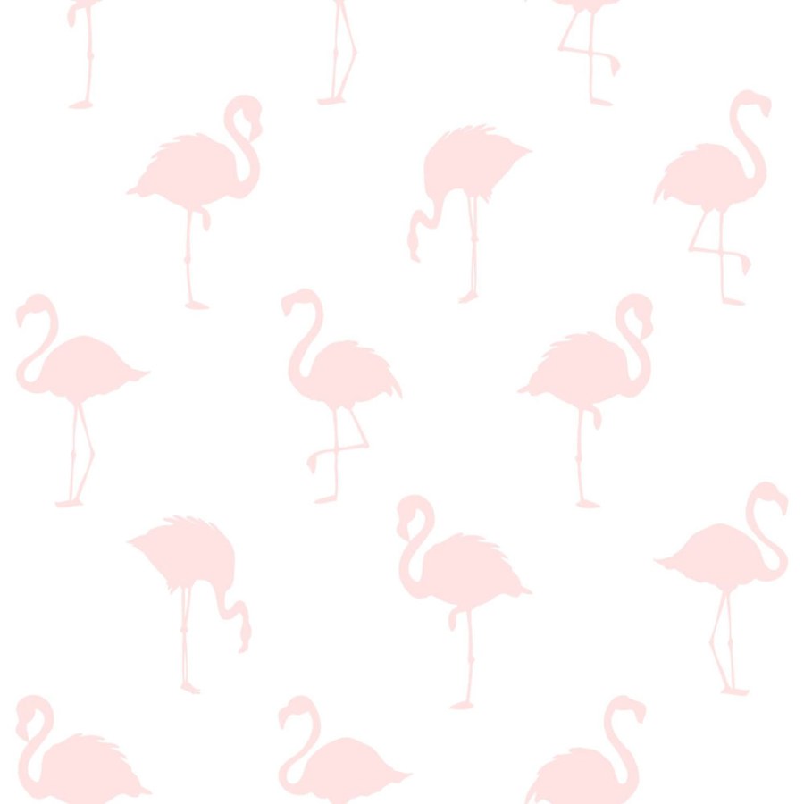 Flis tapeta bijela s ružičastim flamingosima 138918, Little Bandits, Esta