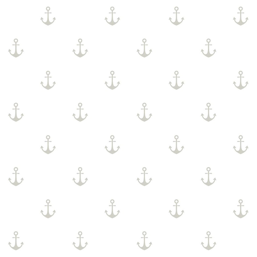 Flis tapeta bijela, srebrna sidra 138964, Regatta Crew, Esta Home - Esta Home