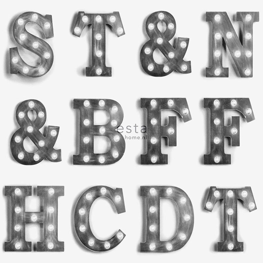 Flis tapeta za zid 138849, Slova, Neony, FAB, Esta