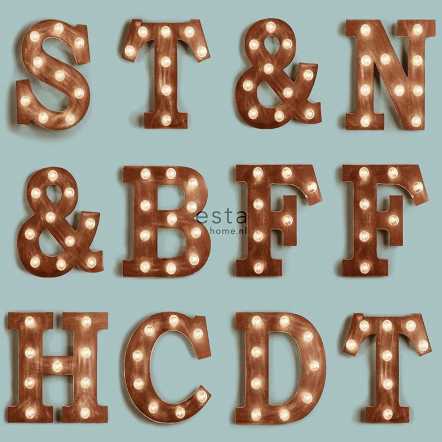 Flis tapeta za zid 138851, Slova, Neony, FAB, Esta Flis tapeta za zid 138851, Slova, Neony, FAB, Esta
