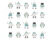 Flis tapeta za zid dječja, Roboti 138938, Little Bandits, Esta Esta Home
