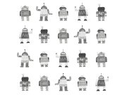 Flis tapeta za zid dječja, Roboti 138939, Little Bandits, Esta Esta Home