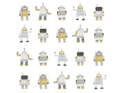 Flis tapeta za zid dječja, Roboti 138940, Little Bandits, Esta Esta Home