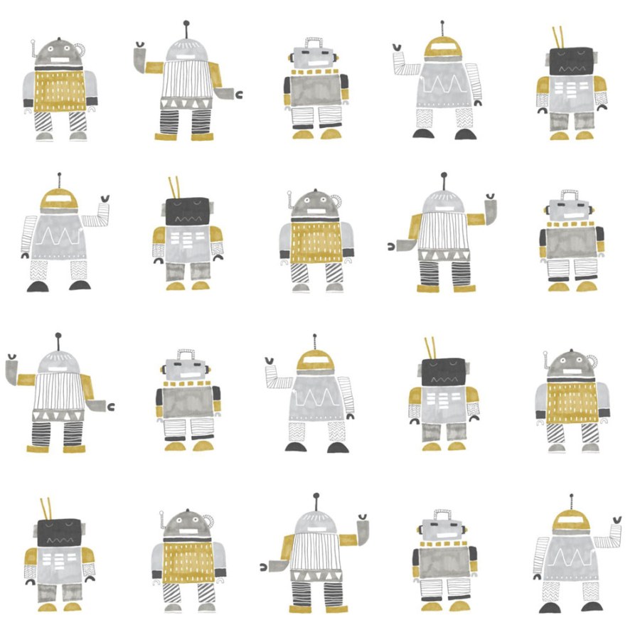Flis tapeta za zid dječja, Roboti 138940, Little Bandits, Esta - Esta Home