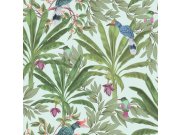 Flis tapeta za zid - biljke, listovi, ptice 139189, Paradise, Esta Home Esta Home