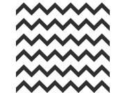 Flis tapeta za zid, crno-bijeli cik-cak uzorak 139115, Black & White, Esta