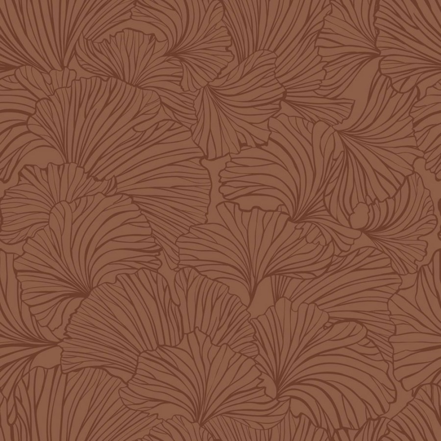 Flis tapeta za zid, listovi, smeđa, 139617, Bloom, Esta Home - Esta Home