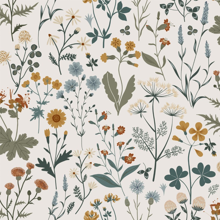 Flis tapeta za zid, livadsko cvijeće, 139391, Vintage Flowers, Esta Home Flis tapeta za zid, livadsko cvijeće, 139391, Vintage Flowers, Esta Home