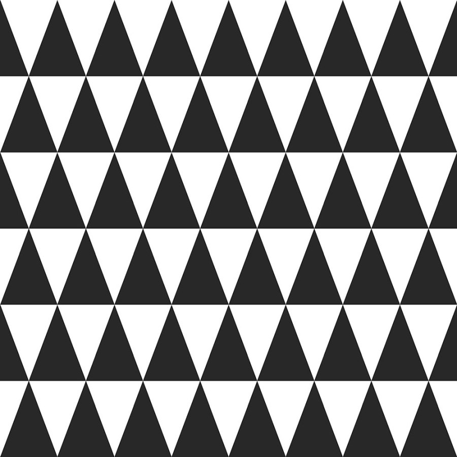 Flis tapeta s crnim a bijelim trokutima 128845, Little Bandits, Black & White, Esta Flis tapeta s crnim a bijelim trokutima 128845, Little Bandits, Black & White, Esta