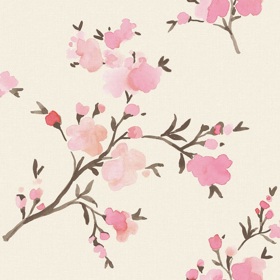 Flis tapeta s rascvjetalim grančicama 148716, Blush, Esta Home