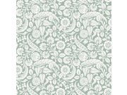 Zelena flis cvjetna tapeta za zid, 139329, Vintage Flowers, Esta Home Esta Home
