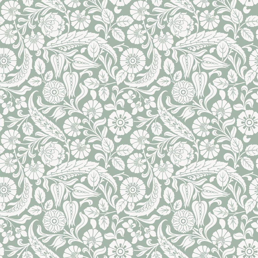 Esta Home - Zelena flis cvjetna tapeta za zid, 139329, Vintage Flowers, Esta Home Zelena flis cvjetna tapeta za zid, 139329, Vintage Flowers, Esta Home - Esta Home