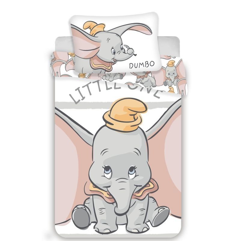 Posteljina za dječji krevetić Dumbo stripe baby 100/135, 40/60 - Posteljina s licencijom
