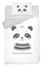 DETEXPOL Bambusova posteljina za dječji krevetić Panda Pamuk, Bambus, 100/135, 40/60 cm