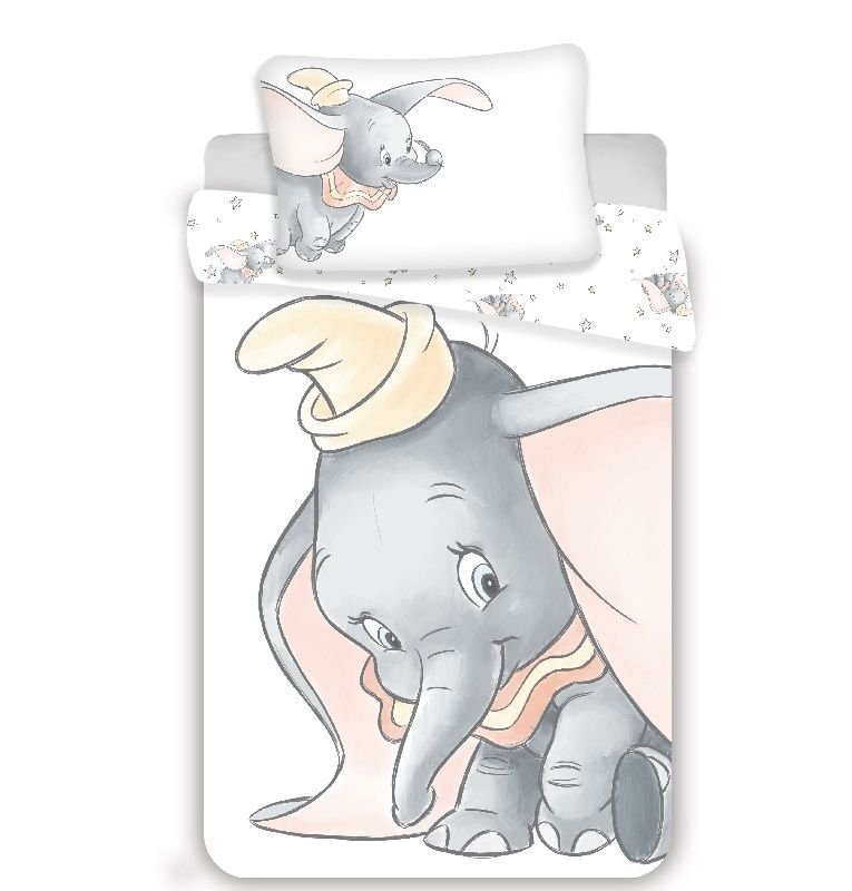 JERRY FABRICS Posteljina za dječji krevetić Dumbo Grey baby Pamuk, 100/135, 40/60 cm JERRY FABRICS Posteljina za dječji krevetić Dumbo Grey baby Pamuk, 100/135, 40/60 cm