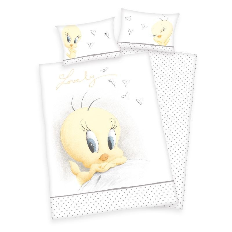 Posteljina za dječji krevetić - Posteljina s licencijom - HERDING FLANEL BIO Posteljina za dječji krevetić Looney Tunes Tweety Bio Pamuk Flanel, 100/135, 40/60 cm HERDING FLANEL BIO Posteljina za dječji krevetić Looney Tunes Tweety Bio Pamuk Flanel, 100/135, 40/60 cm - Posteljina s licencijom