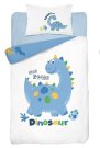 DETEXPOL Bambusova posteljina za dječji krevetić Dino plava Pamuk, Bambus, 100/135, 40/60 cm