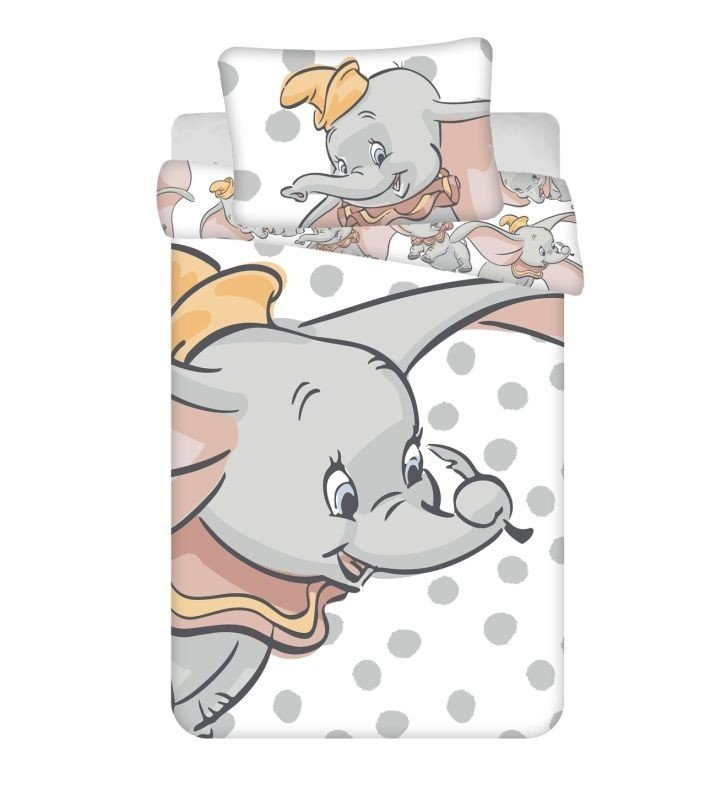 JERRY FABRICS Posteljina za dječji krevetić Dumbo dots baby  Pamuk, 100/135, 40/60 cm