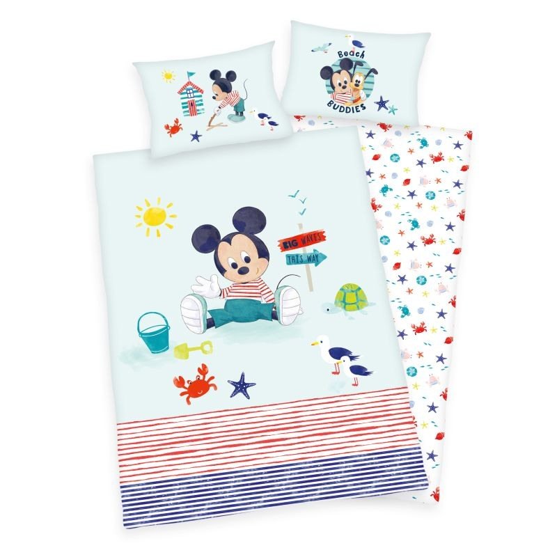 HERDING Posteljina za dječji krevetić Mickey baby Pamuk, 100/135, 40/60 cm