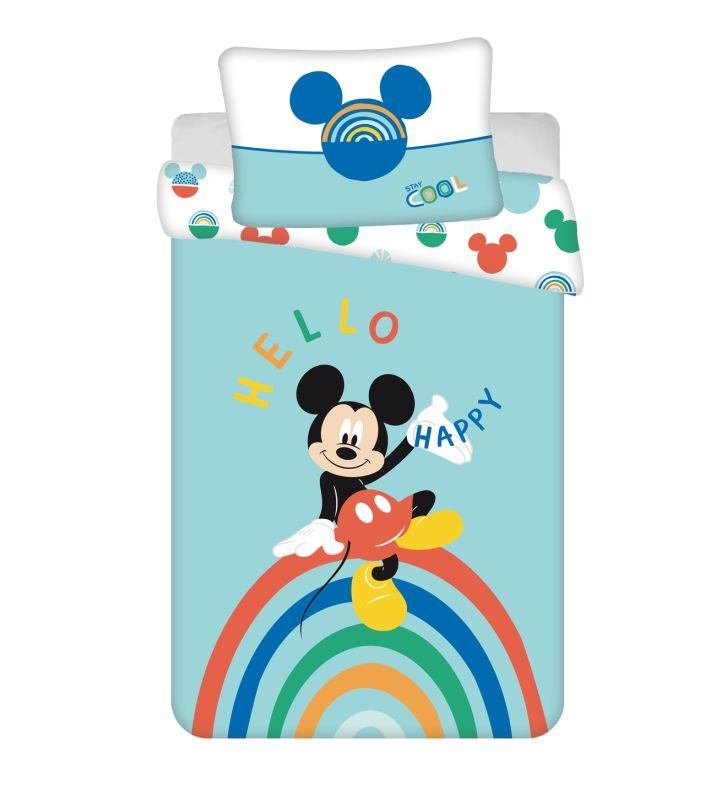 JERRY FABRICS Posteljina za dječji krevetić Mickey rainbow baby Pamuk, 100/135, 40/60 cm JERRY FABRICS Posteljina za dječji krevetić Mickey rainbow baby Pamuk, 100/135, 40/60 cm